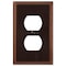 Amerelle Wall Plate, Number of Gangs: 1 gang Die-cast Metal, Aged Bronze Finish, Bronze 77DDB - alternate 2